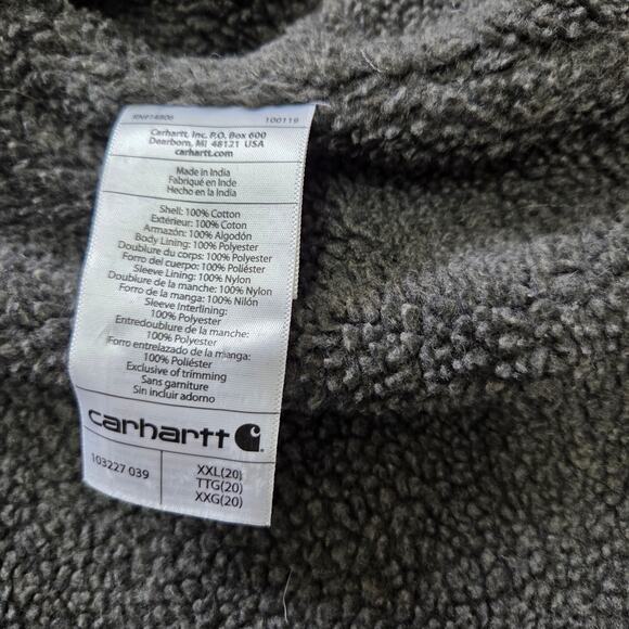 Carhartt Boy's Flannel Button Up Plaid Jacket Size 20 XXL - Picture 9 of 9